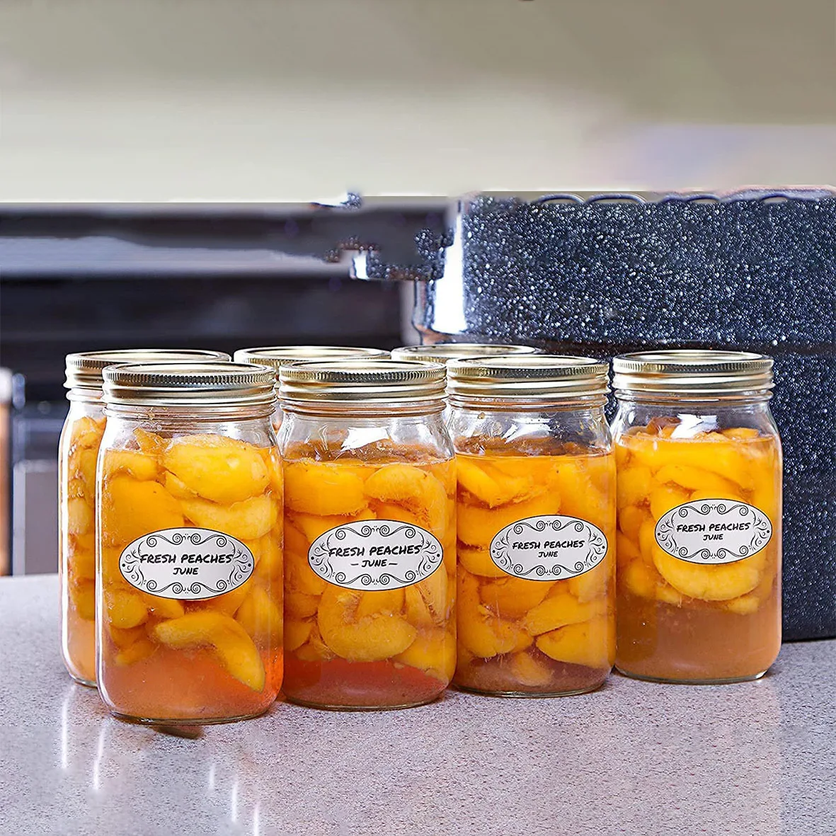 150 ملصق/لفة 1*2.25 بوصة بيضاوية بيضاء قابلة للكتابة ملصقات تصنيف الطعام علامة جرة تسميات تصنيف علامة إدارة ملصقات