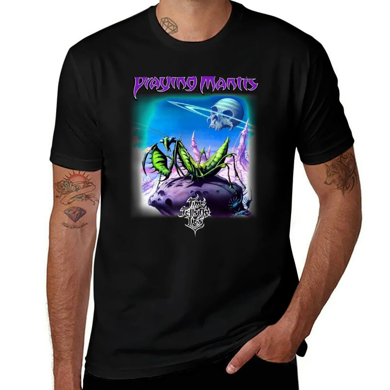Praying Mantis - Time Tells No Lies Classic Old School UK NWOBHM Heavy Metal Gift Halloween Day, Tha T-Shirt