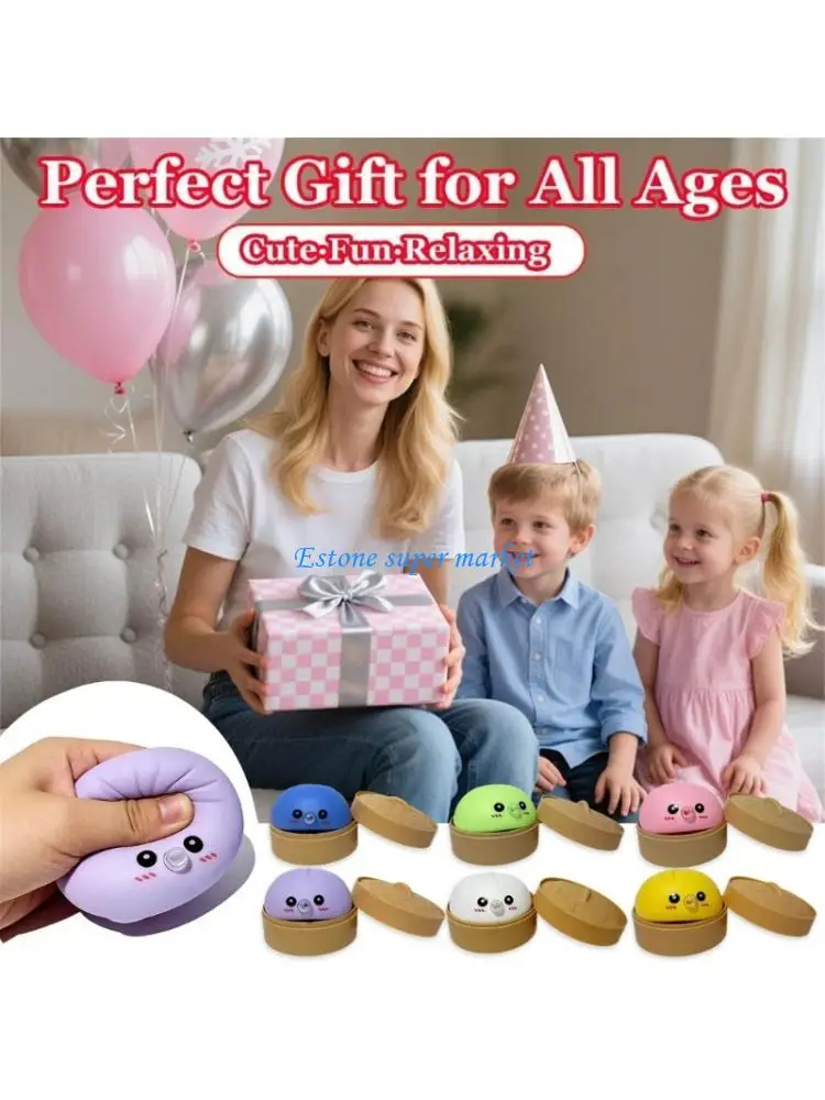 090B 6x Dumpling Anti Anxiety Sensory Toy Portable Stress Toy For Children Adults Desk Decor Travel Companion Therapy
