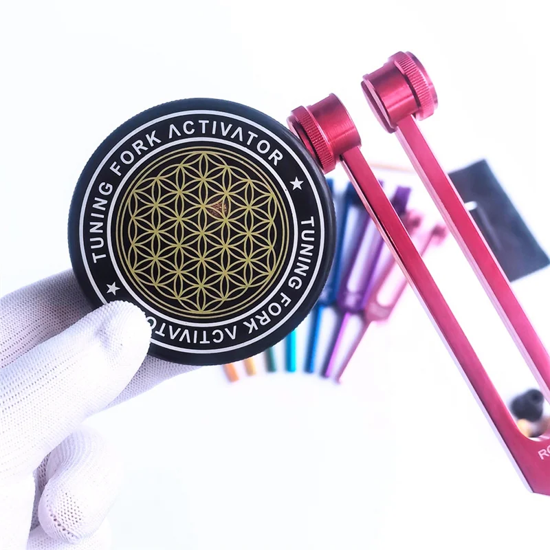 

A23P Chakra Tuning Fork Set, Colorful Tuning Forks With Rubber Mallet,Wrench For Healing, Sound Therapy, Yoga, Meditation