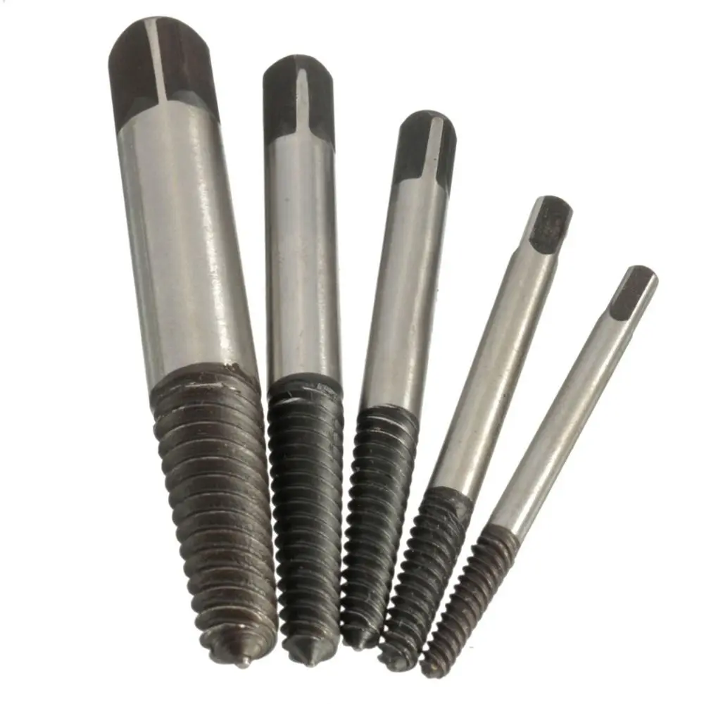 6pcs Non-slip Broken Screw Extractor Efficient Professional Bolt Remover Convenient Carbon Steel Drill Bit Set Faucet