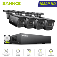 SANNCE 1080P Security Camera System 8CH Home Surveillance DVR Outdoor CCTV Camera with 100ft Night Vision Smart Playback