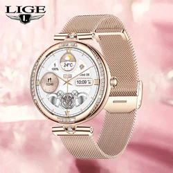 LIGE Smart Watch Fashion Dimanond Ladies Wristwatch Amoled Bluetooth Calling Health Monitoring Women Fitness Smartwatch NX17 Pro