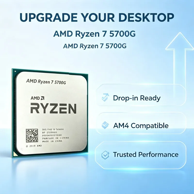 AMD R7 5700G Ryzen 7 5700G AM4 Desktop APU 8 Core 16 Thread 4.6GHz Max Boost 16MB L3 Cache With Integrated Graphics No Cooler