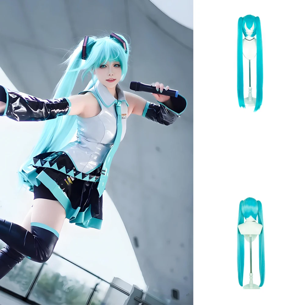 أنيمي ميكو تأثيري الشعر الاصطناعية 120 سنتيمتر انفصال مزدوجة ذيل حصان مرحلة الأداء اليومي حفلة عالية الجودة شعر مستعار المرأة الطبيعية