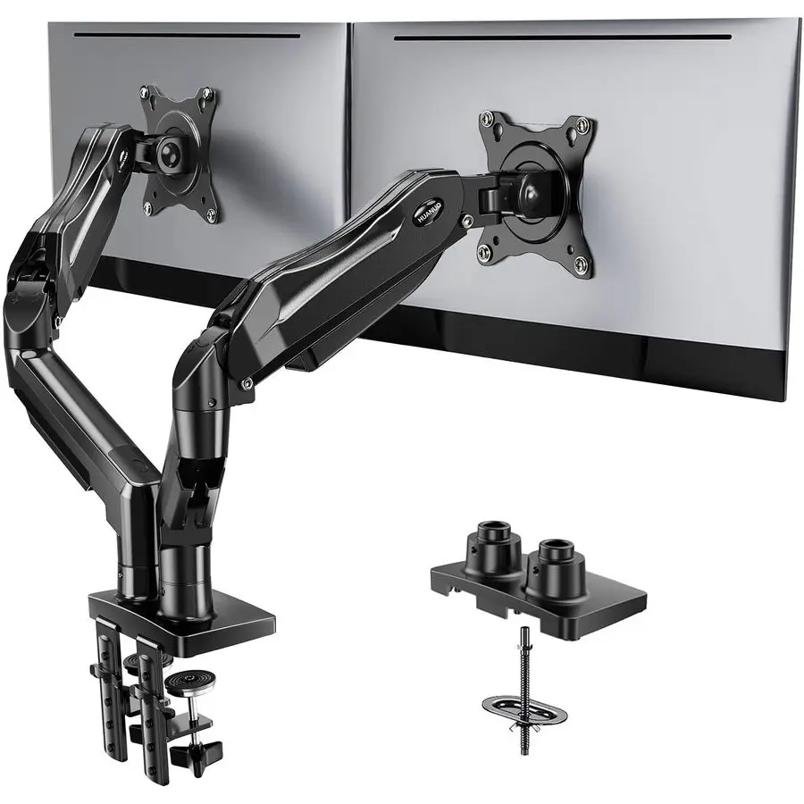 

Dual Monitor Stand, Fully Adjustable Gaming Monitor Desk Mount for 1332 Computer Screens, Full Motion VESA 75x75 100x100 with C