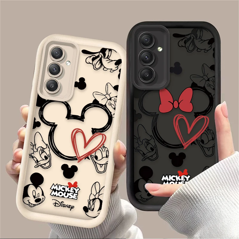 Custodia per telefono Disney Mickey Minnie Mouse per Samsung Galaxy S24 Ultra S23 FE S22 S21 Plus A54 A34 A14 A73 A53 A33 5G custodie in Silicone