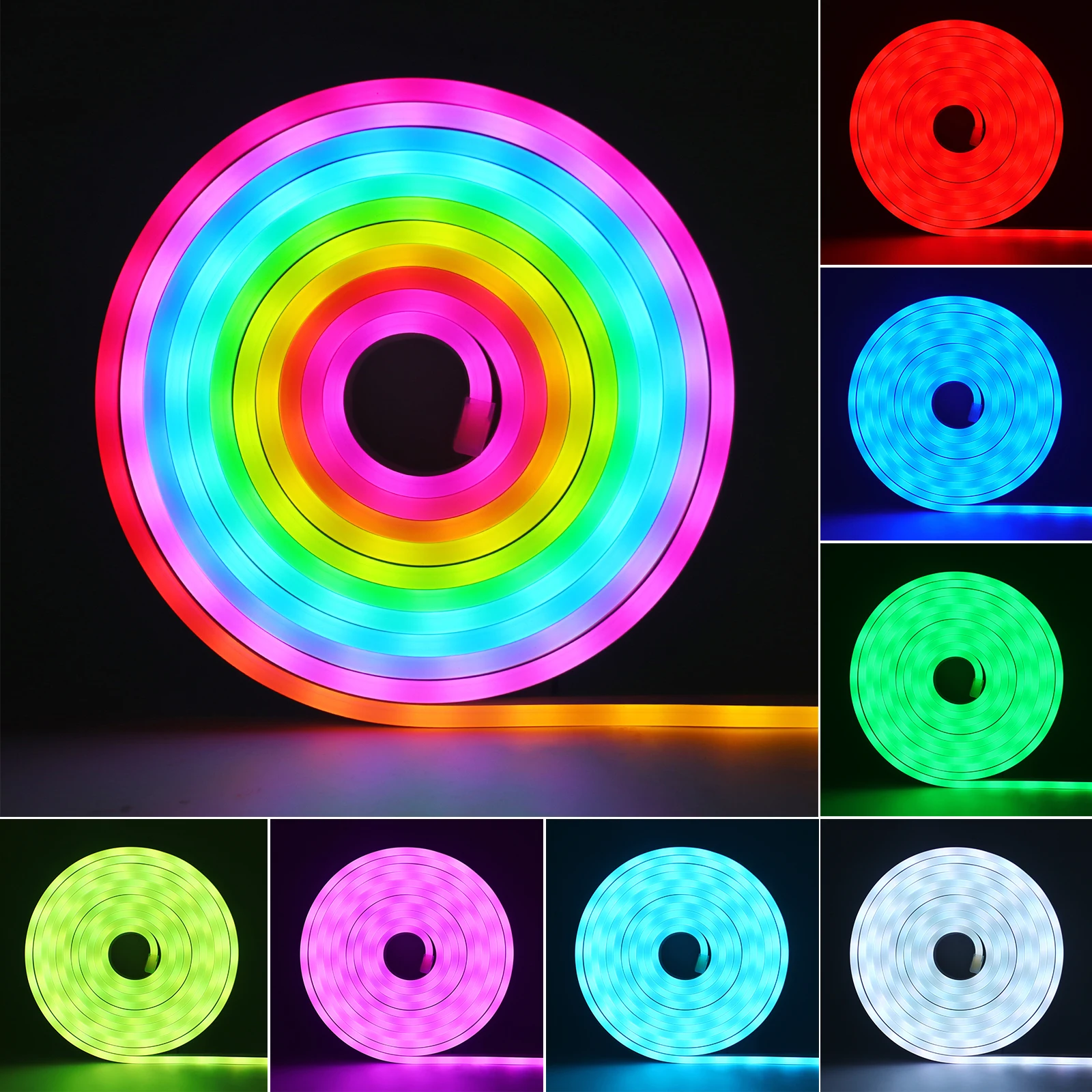 Tuya WiFi WS2812B RGB Smart LED Noen Light 5V USB Bluetooth Flexible LED Strip Light Waterproof Addressable Pixels LED Lights