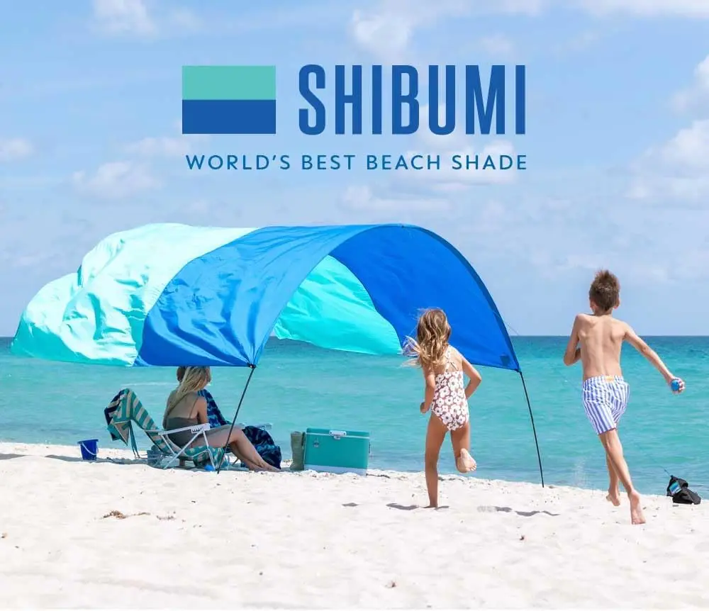 World's Best Beach Shade, The Original   Beach Canopy, Provides 150 Sq. Ft. of Shade, Compact & Easy