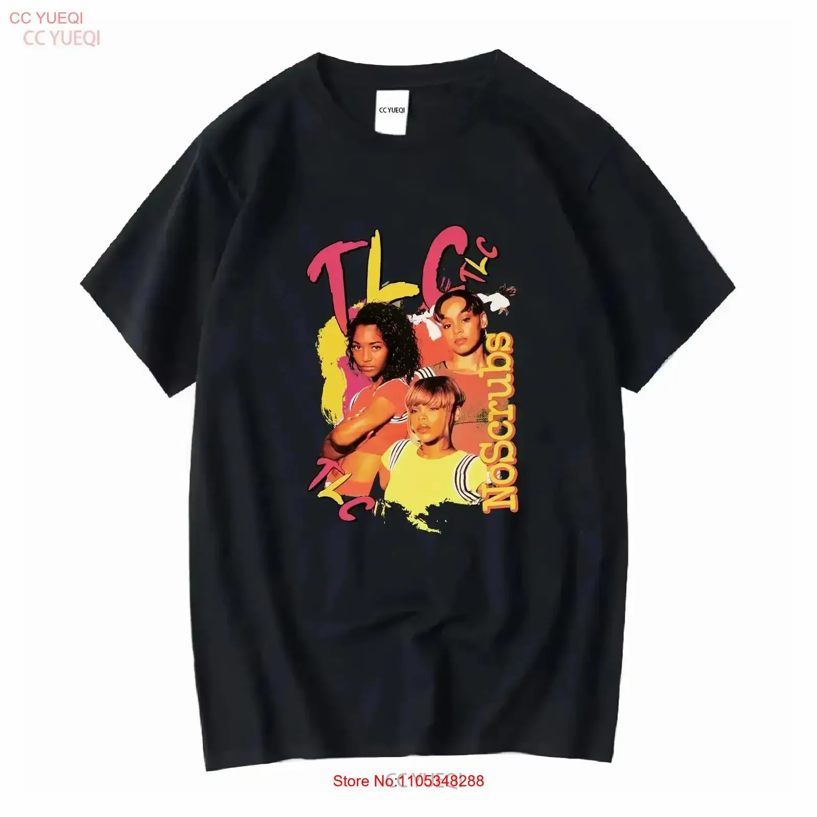TLC No Scrubs Peach Color T-Shirt für Damen, XL, Vintage-Waschung, vielseitig, grafisch, leicht, für den Alltag, für Herren, dehnbar