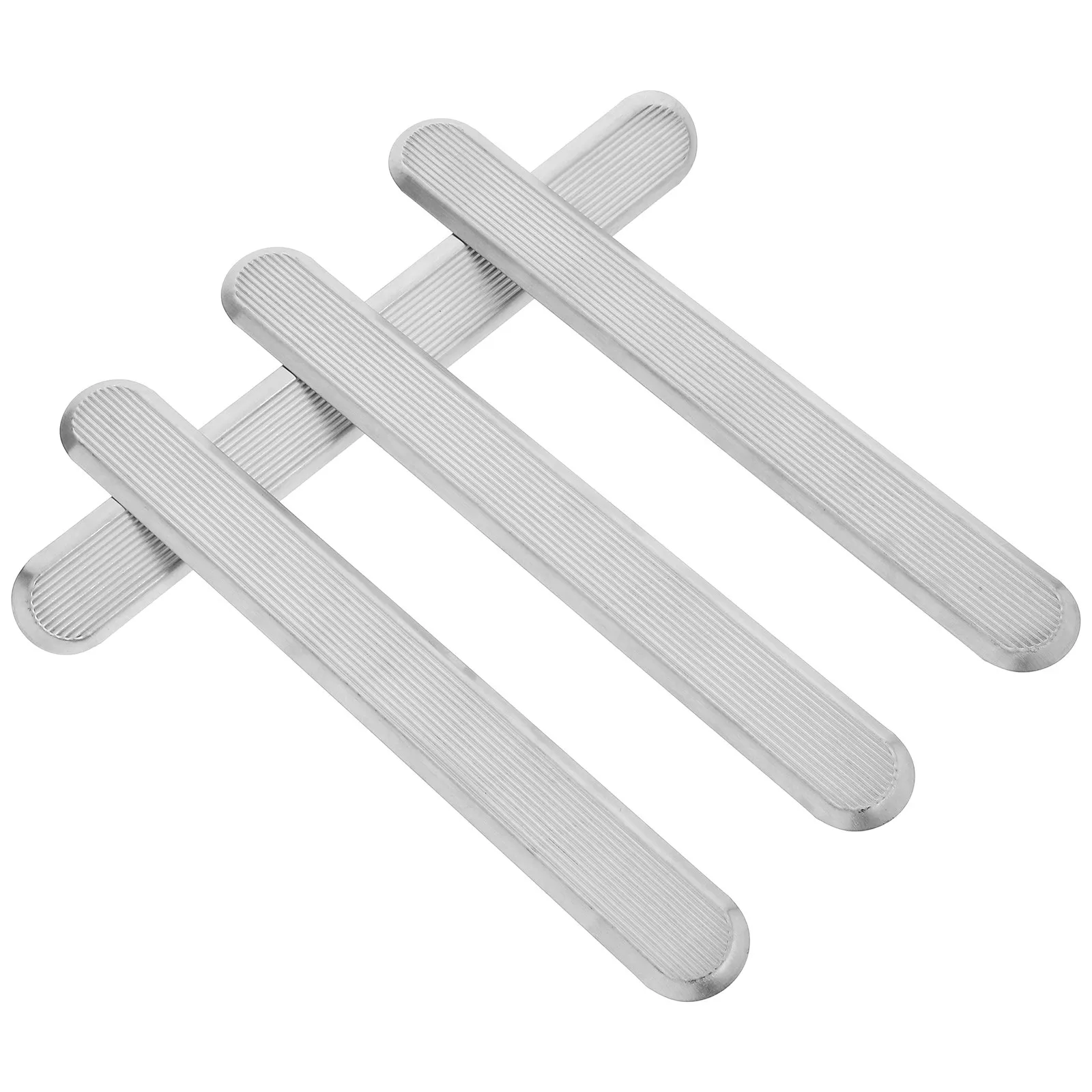

4Pcs Tactile Paving Strips Stainless Steel Blind Road Boards Antislip for Sidewalks Airports Subways Outdoor Transit Areas