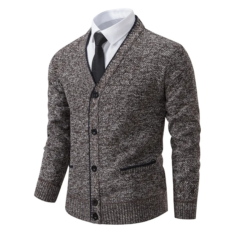 2023 New Autumn Winter Brand Fashion Knitted Sweater Men Cardigan Sweater Black Korean Casual Coats Jacket Mens Clothing