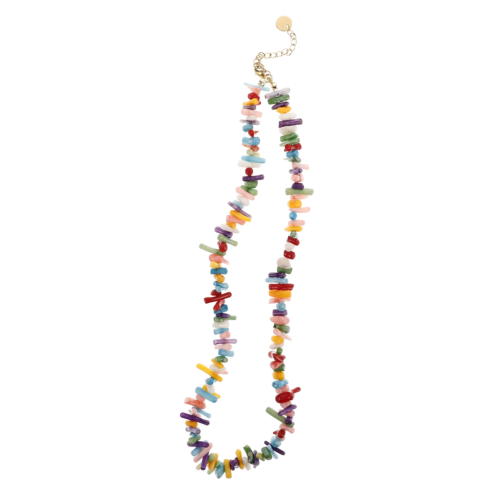 

Baroque Coral Jewelry Chunky Beaded Statement Costume Necklace Vacation Accessory For Women Shell