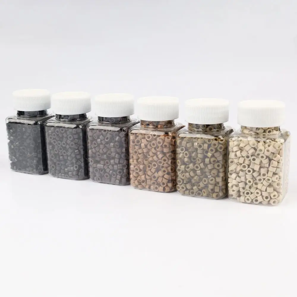 ARLANY 1000 PCS Silicone Lined Beads for Weft Hair Extensions 5mm for Invisible Extension Application I Tip Hair Extensions
