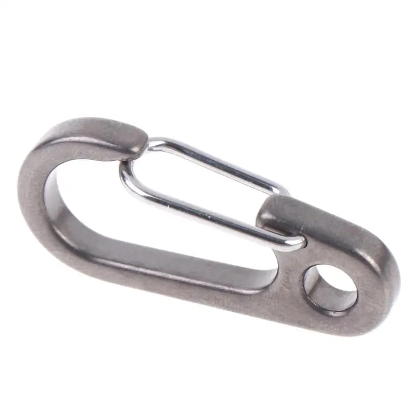 Titanlegierungsschnalle Outdoor EDC Werkzeug Titan-Schlüsselanhänger mit Gebürsteter Oberfläche Schnellverschluss-Karabiner – Detail 6