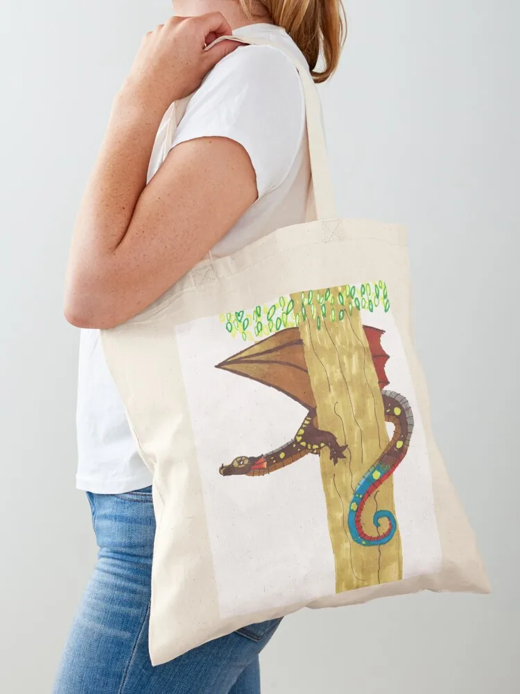 Gloria Chameleon Dragon Tote Bag shoping bag cute pouch bag canvas bags reusable shopping