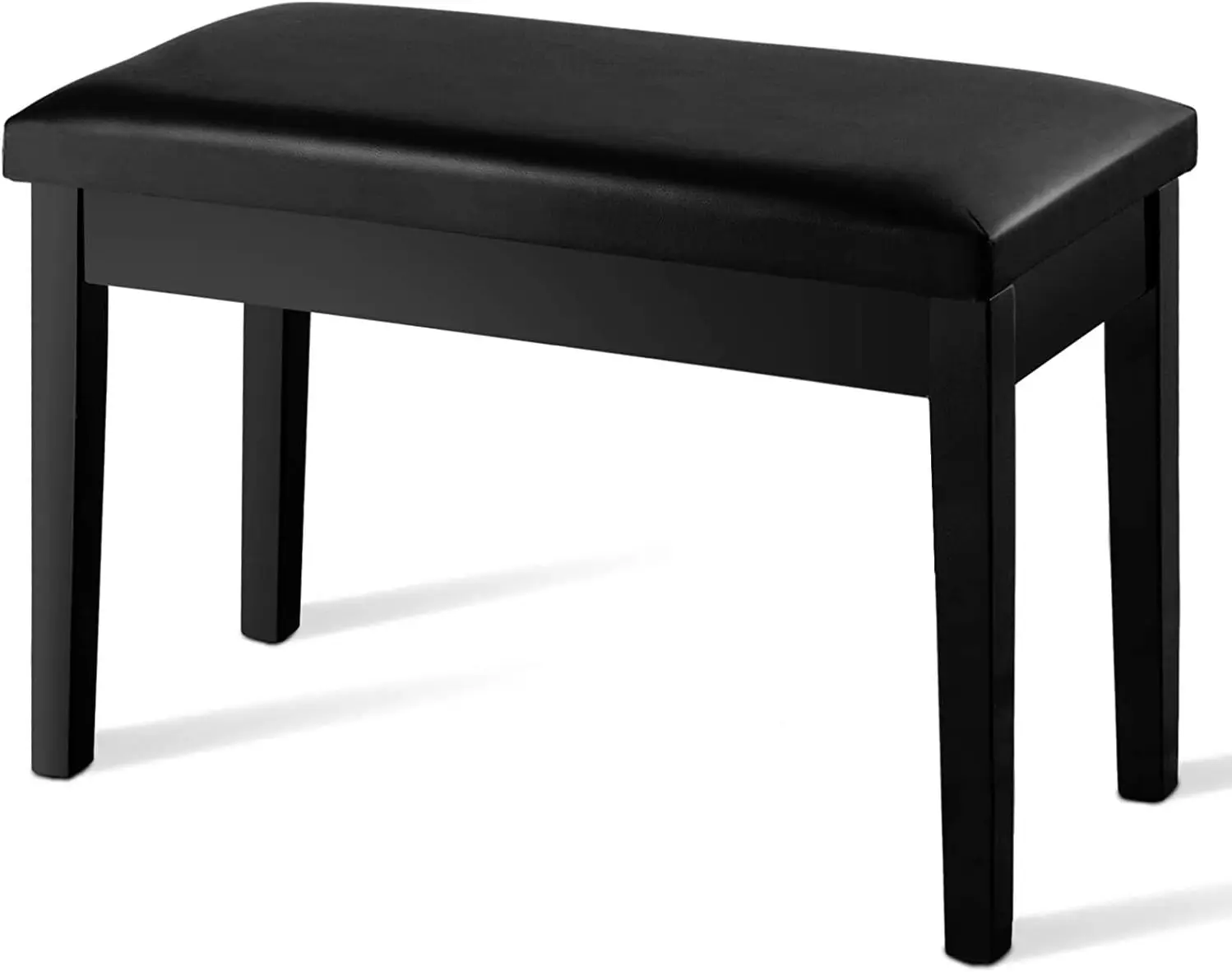 Comfort corner Duet Piano Bench, Black, PU Leather, Solid Wood Construction, Hidden Music Storage, 360 lbs Load Capacity