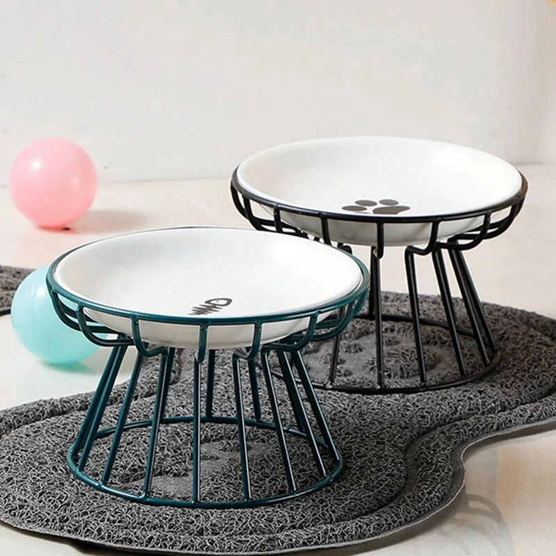 Pet Bowl Stand, Nordic Cat Bowl High Stand, Bowl Stand, Anti-Cervical Spondylosis And Anti-Turnover Cat Food Bowl