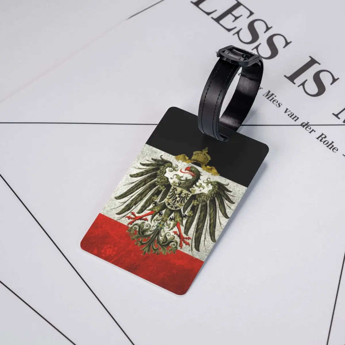 German Empire Flag Germany Luggage Tag for Suitcases Cute Baggage Tags Privacy Cover ID Label