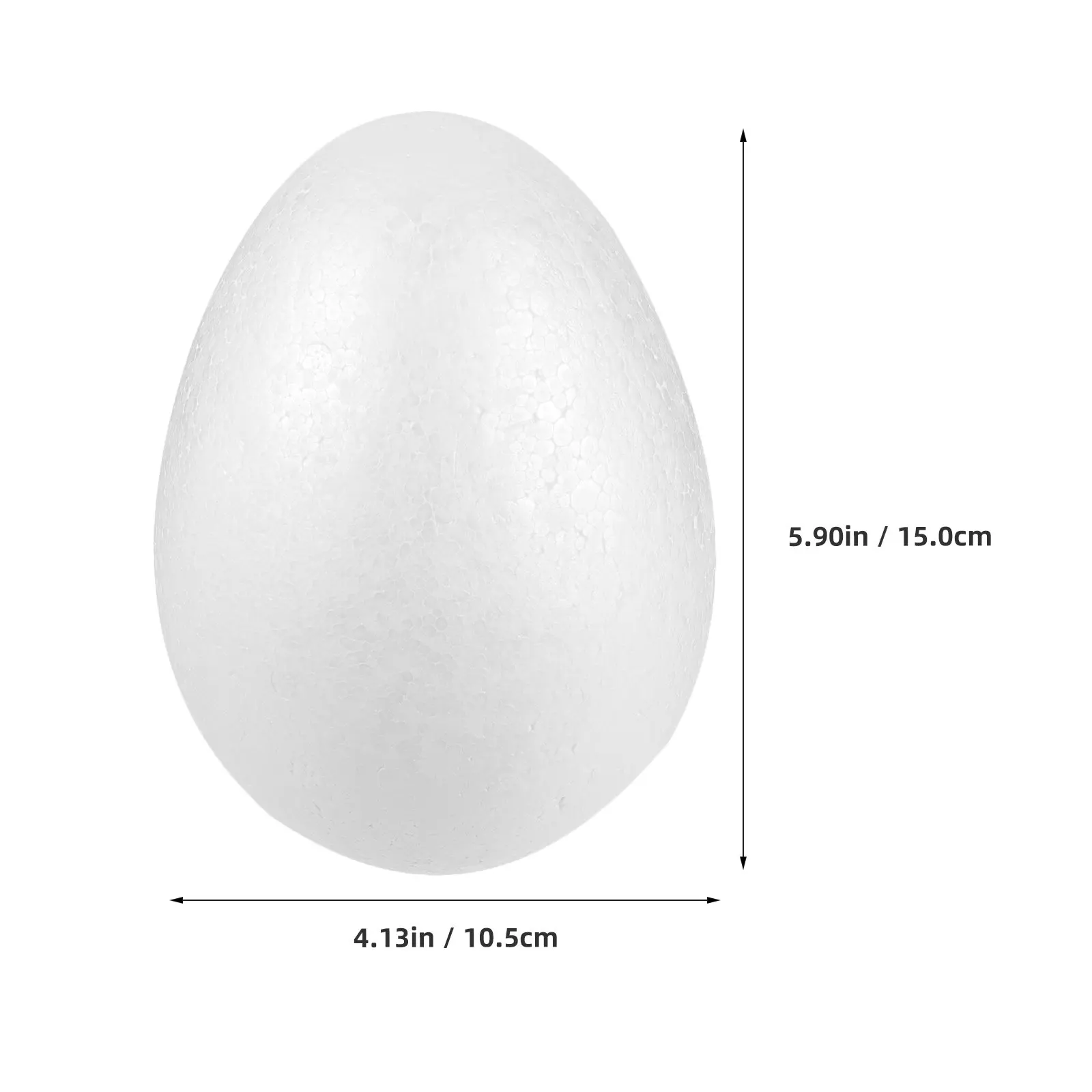 3Pcs Blank Polystyrene Eggs Lightweight Shatterproof Smooth Surface for Easter Egg Decorating Kids Painting DIY Craft Projects