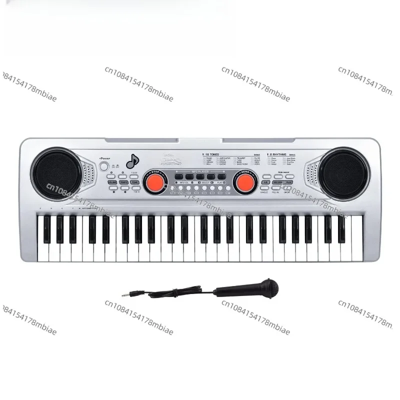 49 Key 16 Tone Children's Electronic Organ Children's Gifts Educational Rechargeable Toy Piano with Microphone