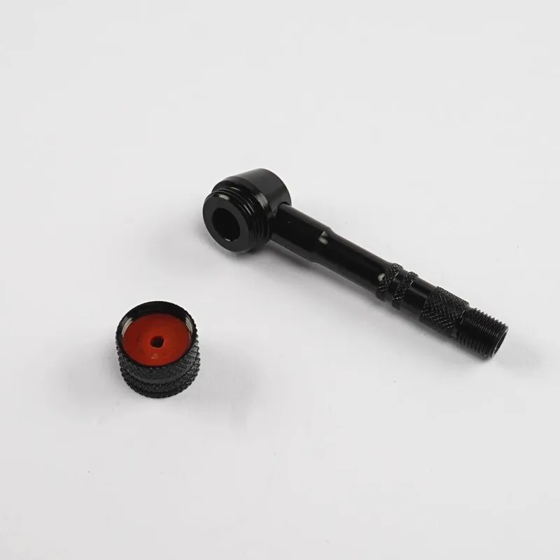 Fahrrad schwarz Scheiben rad 90 Grad Adapter fix MTB Rennrad Presta Pumpe Ventil Felgen adapter konvertieren Stecker Fahrrad zubehör