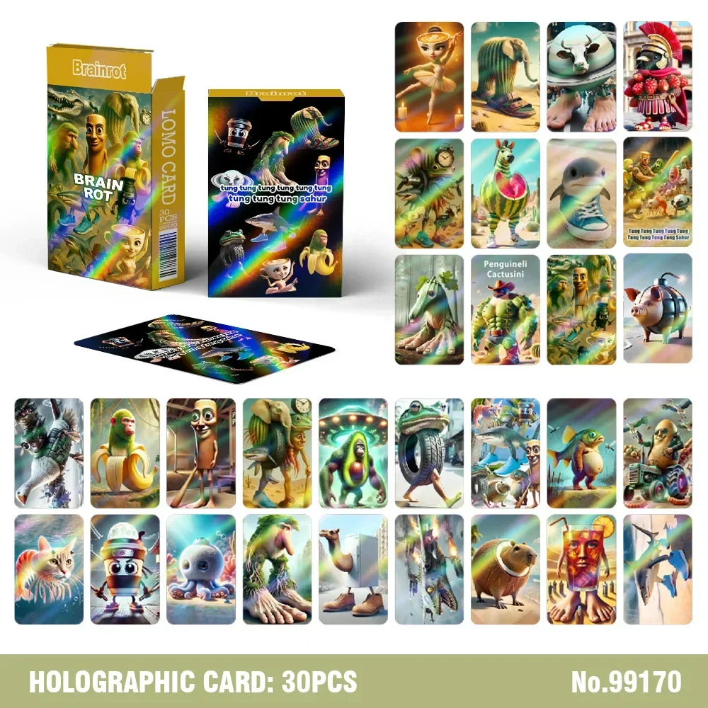 

Italian Brainrot Cards of Collection Tungtungtung Sahur Tralalero Tralala Card Game Toy For Children Trading Cards Birthday Gift