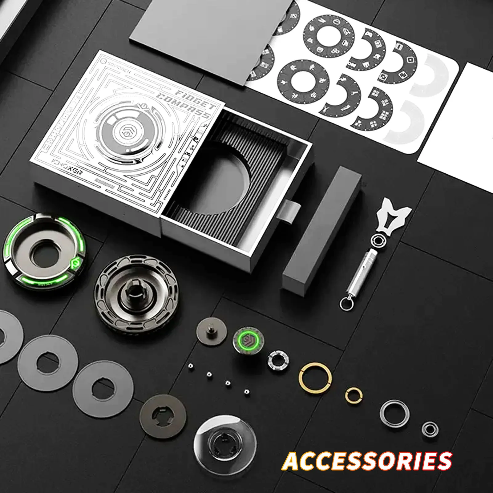 EDC Roulette Luminous Fidget Spinner Choice Difficult Decision Decompression toys Party Portable Entertainment Metal Finger Gyro