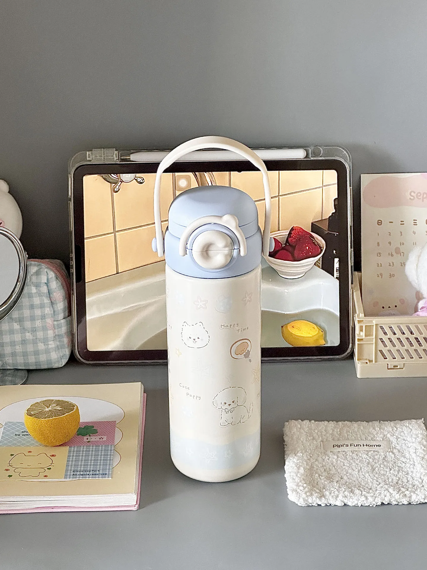 

Cute Stainl Steel Insulated Water Bottle Portable St Cup for Women High Aesthetic Value Anti-Scalding Sports Water Bottle