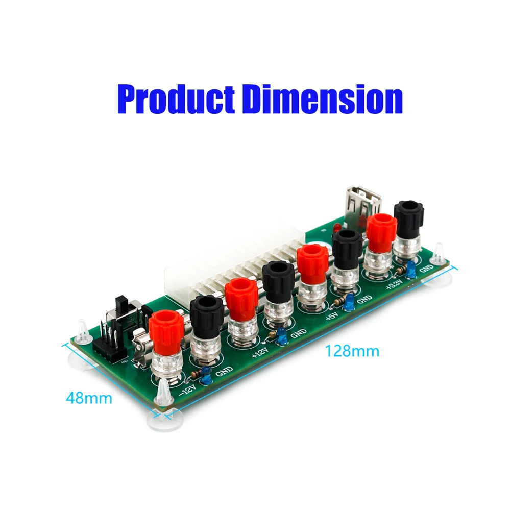 20/24 Pins ATX Power Breakout Modul Adapter 12V 5V 3,3V Computer Netzteil Netzteil für Desktop-Computer