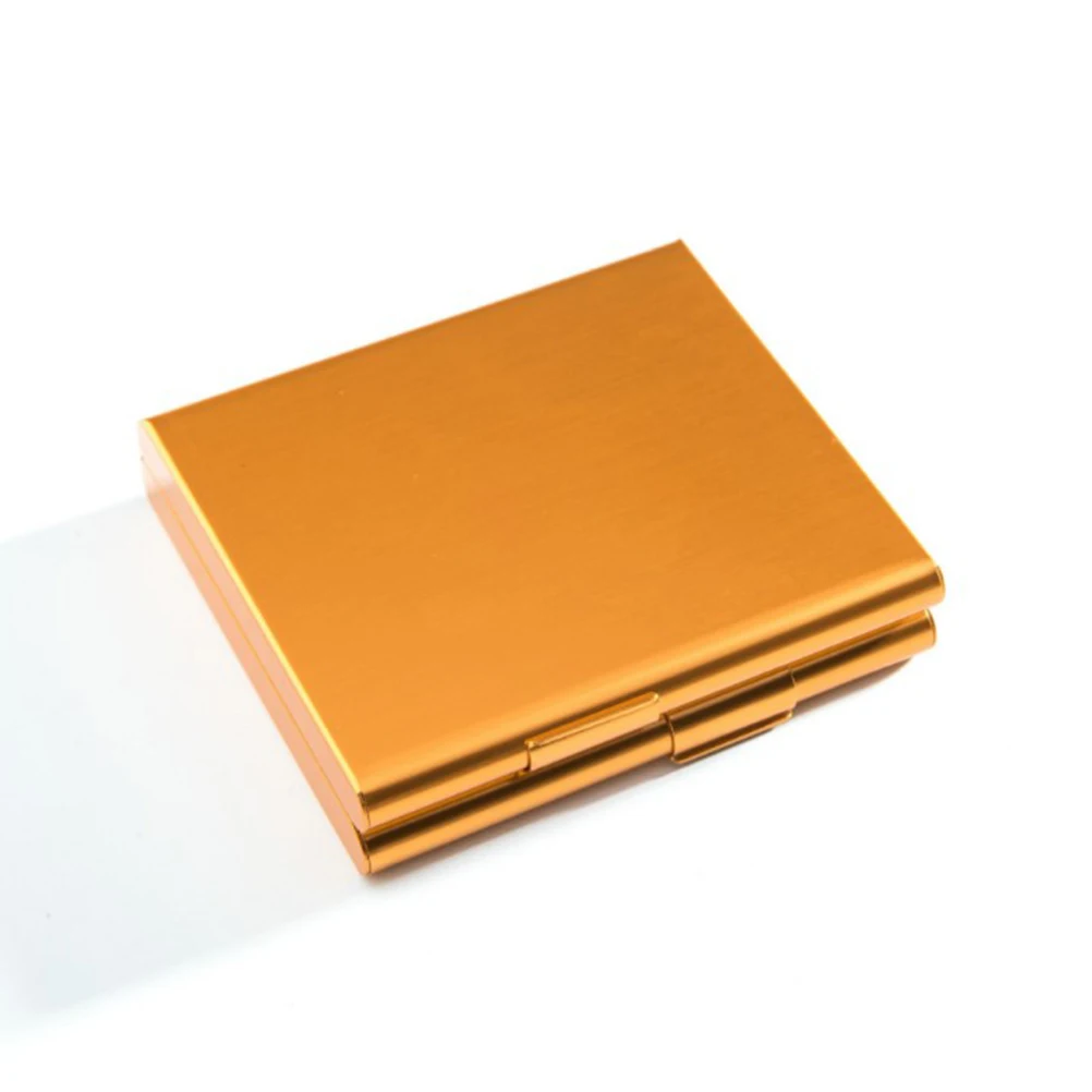 

Cigarette Case Portable Aluminum Clamshell Smoke Box Storage Cover For Regular Size Silver Smoke Accessories