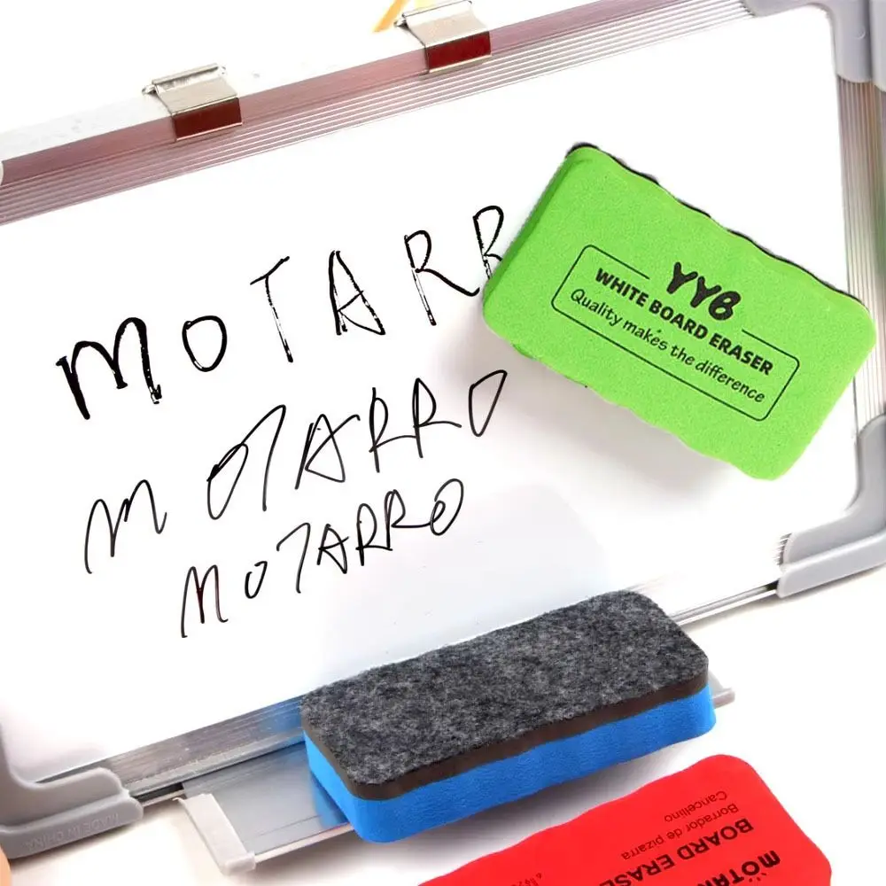 8pcs EVA Magnetic Whiteboard Eraser Felt Surface Rectangle White Board Cleaner Large Size Leave No Trace Dry Wipe Marker Home