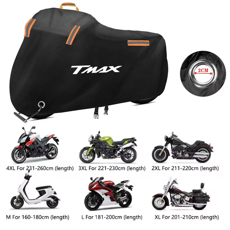 Motorcycle Cover Waterproof Outdoor Scooter UV Protector Dust Rain Cover For YAMAHA T-Max 500 TMAX 500 560 TMax 530