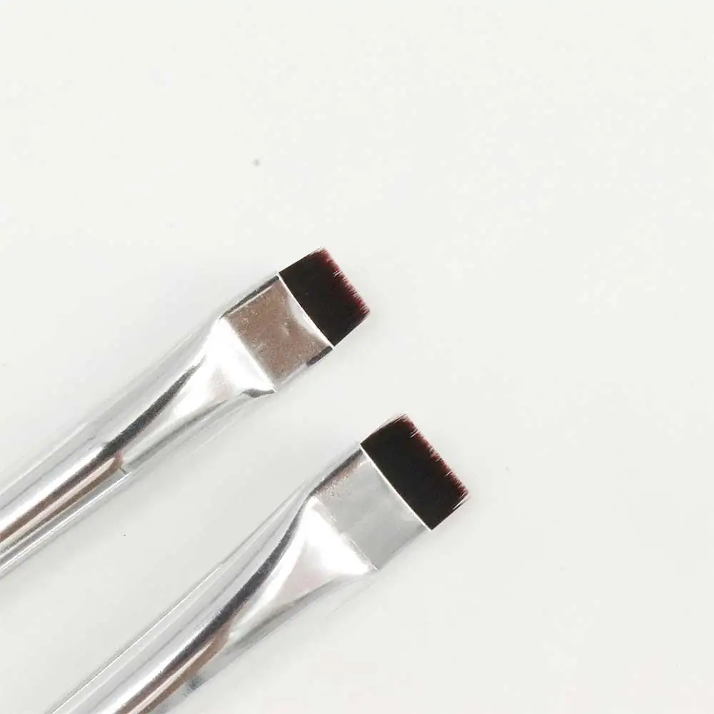 Herramienta de maquillaje para principiantes, cepillo delineador de ojos, brochas de maquillaje con cuchilla, pinceles delineadores finos en ángulo, delineador de cejas, cepillo plano para cejas