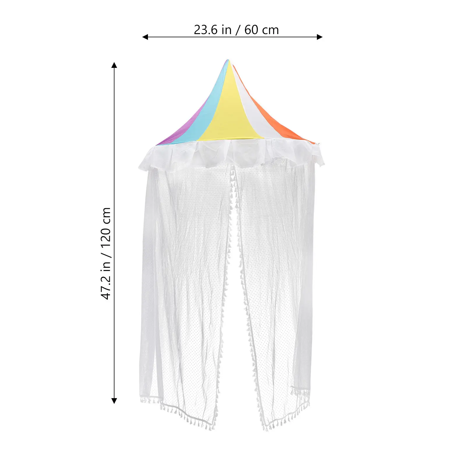 Bed Canopy Mosquito Net Crib Gauze Curtain Rainbow Crib Canopy Reading Tent Castle Play Tent Bedroom Decor