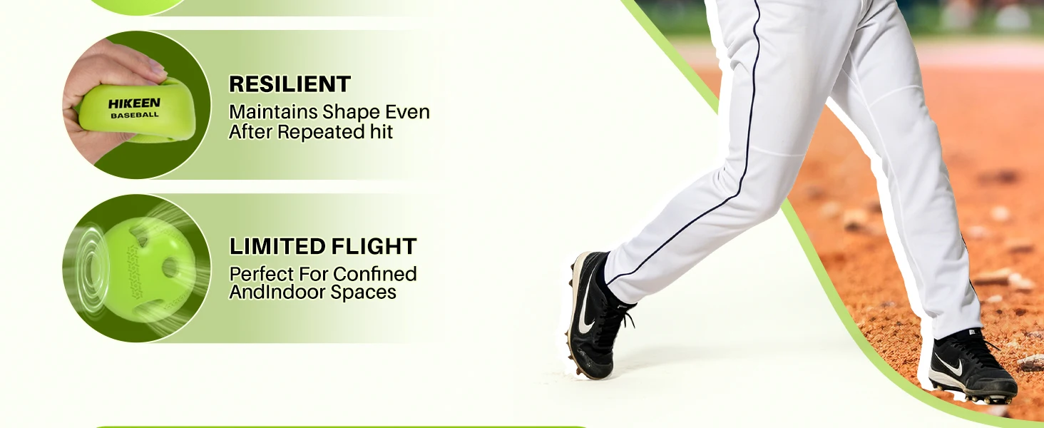 Hikeen 6er-Pack Flugfreundliche Übungsbasebälle, sicher und langlebig, für Trainingsbasebälle in Regulierungsgröße zum Schlagen, Werfen und Batting – Detail 2