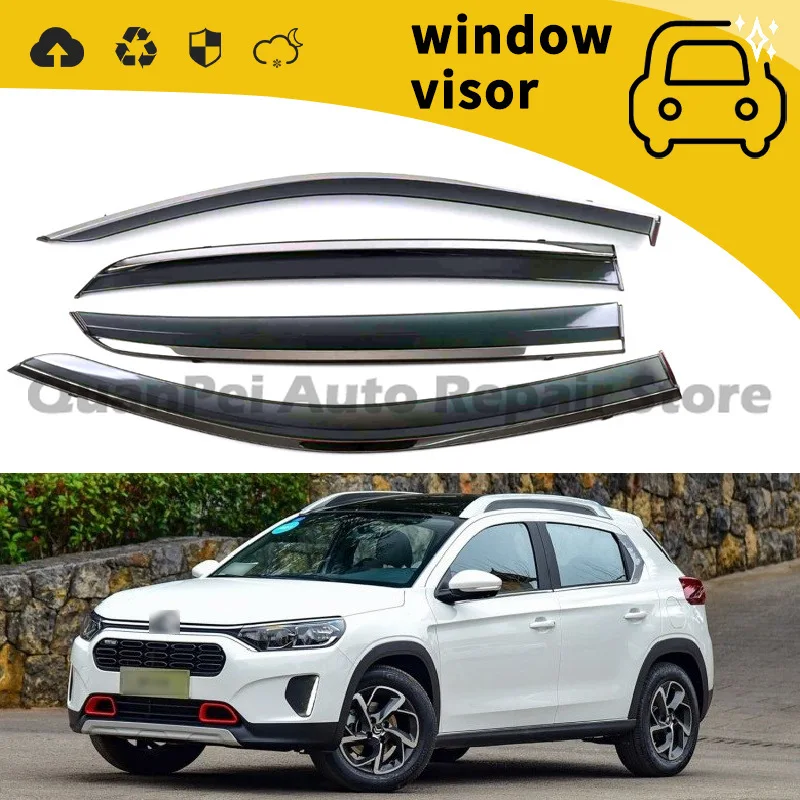 For Citroen C3-XR 2015-2020 Window Visors Side Rain Guards Exterior Refit Decoration