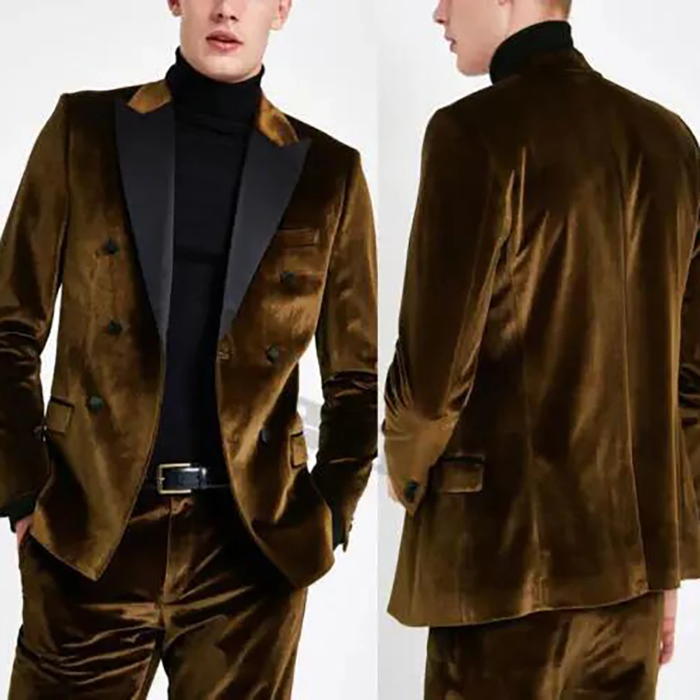 

New Gentleman Fashion Men Suit Two Pieces(Jacket+Pants) Male High Quality Wedding Formal Set