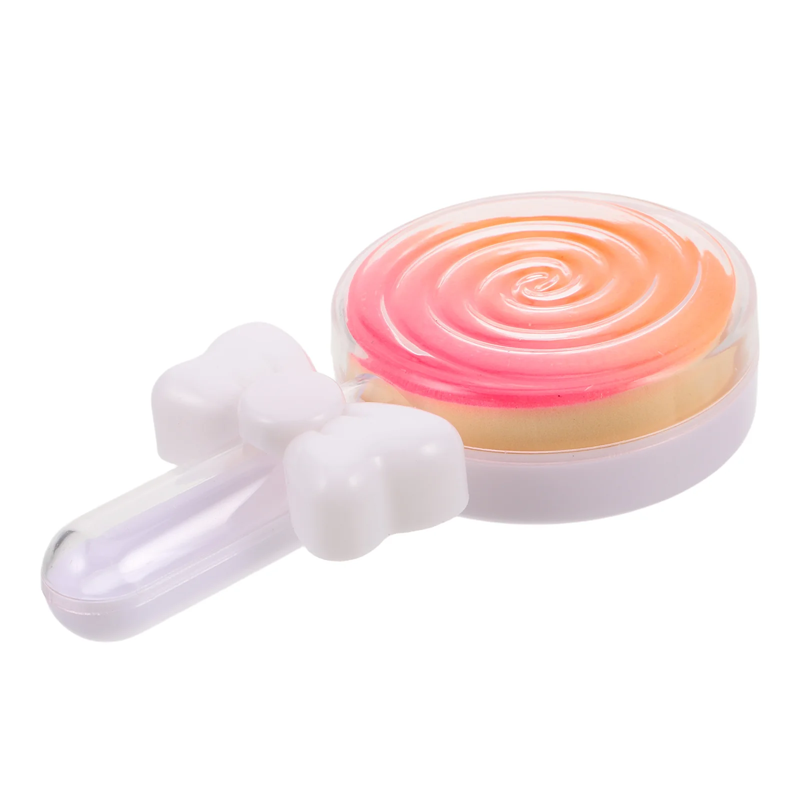 1 Juego de esponja de maquillaje para polvo de piruleta, aplicador facial suave para uso húmedo o seco, ajuste de borde Triangular, resaltador, base