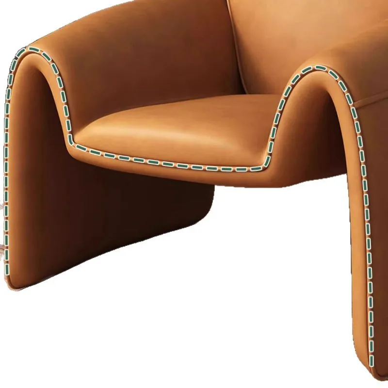 

Leisure single sofa Italian light luxury living room bedroom hotel crab chair