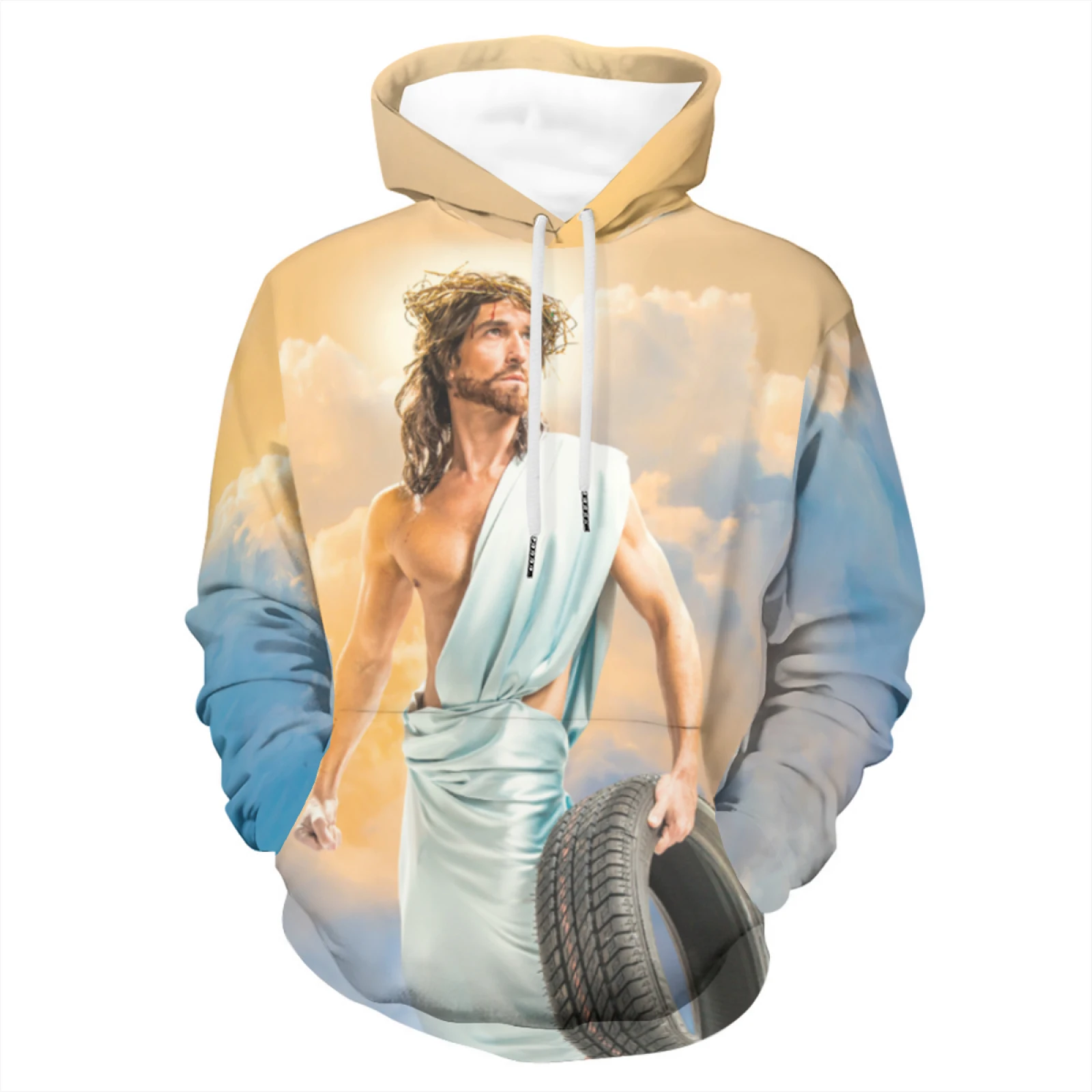 Men And Women Fashion Long Sleeve 3D Printed Hoodies Christian Cross Jesus Graphic Hoodie Sweatshirts Pop Culture Tops Hoody