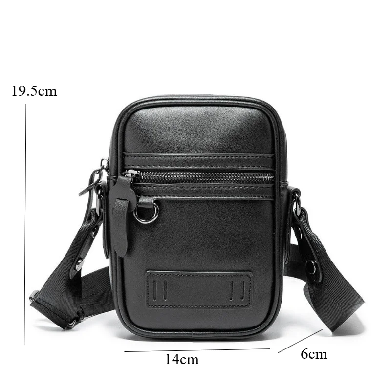 Fashion Men Crossbody Bags Casual Mini Travel Shoulder Bag Men Crossbody Bag Soft Leather Clutch Multi-functional Camera Bag