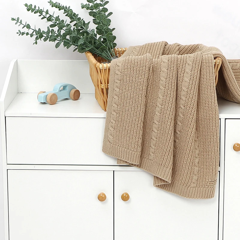 100*80 cm Neonato Netural Versatile Passeggino Cestino Swaddle Wrap Trapunte Infant Che Riceve Tappetini Bambino Coperte Lavorate a Maglia Swaddle Wrap
