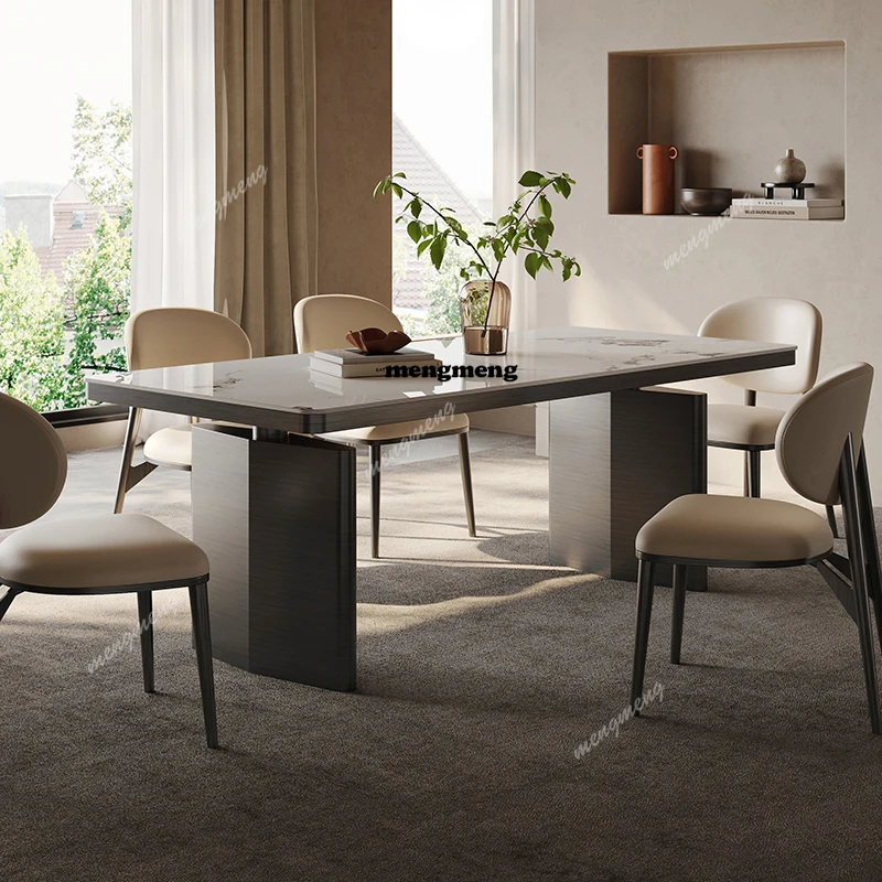 Italian High Quality Dining Table Light Luxury Modern Aesthetics Comfortable Designer Restaurant Table Muebles Home Furniture