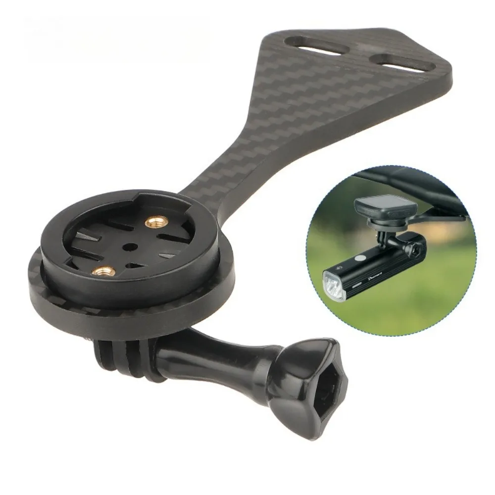 Kohlefaser-Rennrad-Computerhalterung und integrierte Drop-Bar-Halterung mit Lichthalterung, geeignet für GoPro-Schnittstelle