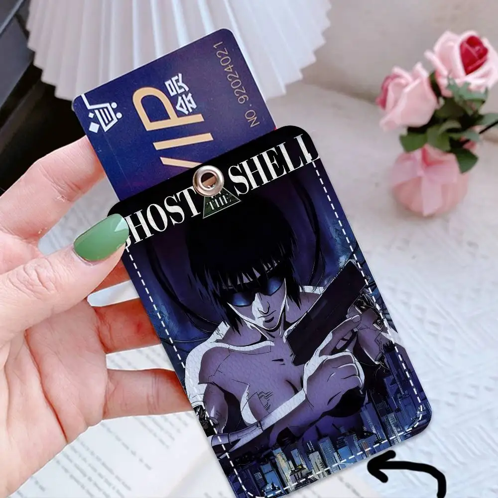 أنيمي G-Ghost In The S-Shell حامل بطاقة سلسلة المفاتيح المستطيلة، شارة حامل بطاقة الائتمان، حامل بطاقة هوية الطالب، غطاء بطاقات الحافلة #3