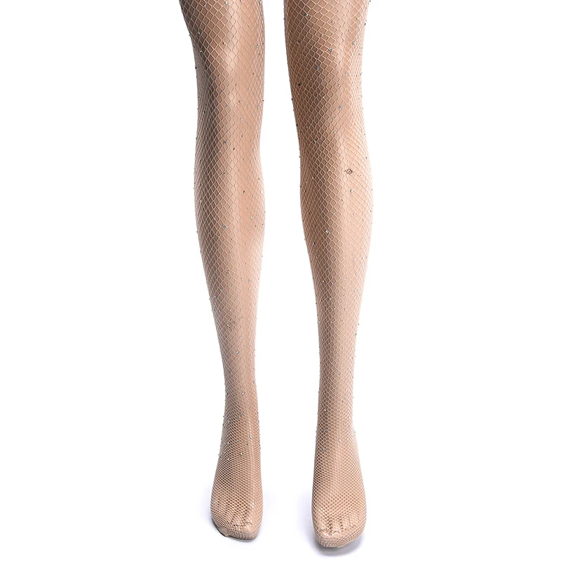 

Fashion Women Stocking Diamond Sexy Tights Transparent Fishnet Stockings Pantyhose