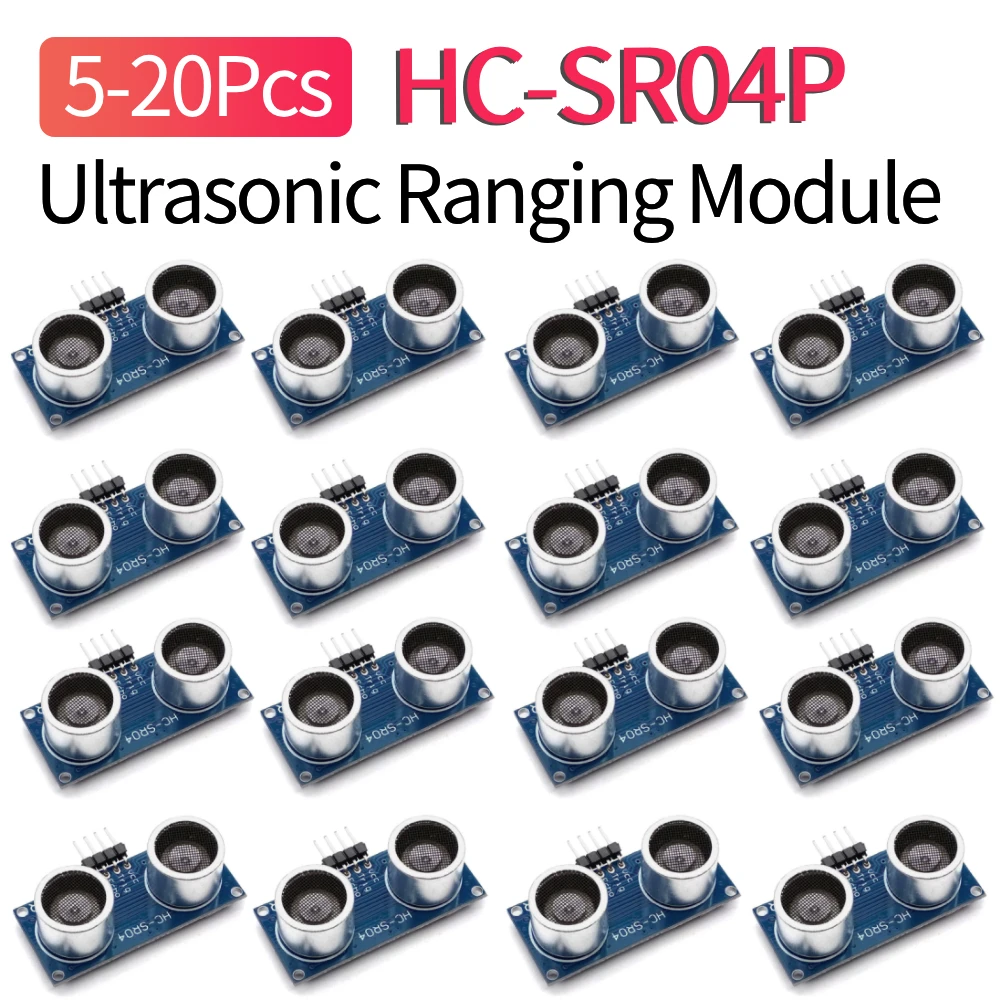 

5-20 шт. HC-SR04P ультразвуковой модуль измерения дальности, датчик эхолота, плата 3-5,5 В, датчик измерения расстояния широкого напряжения
