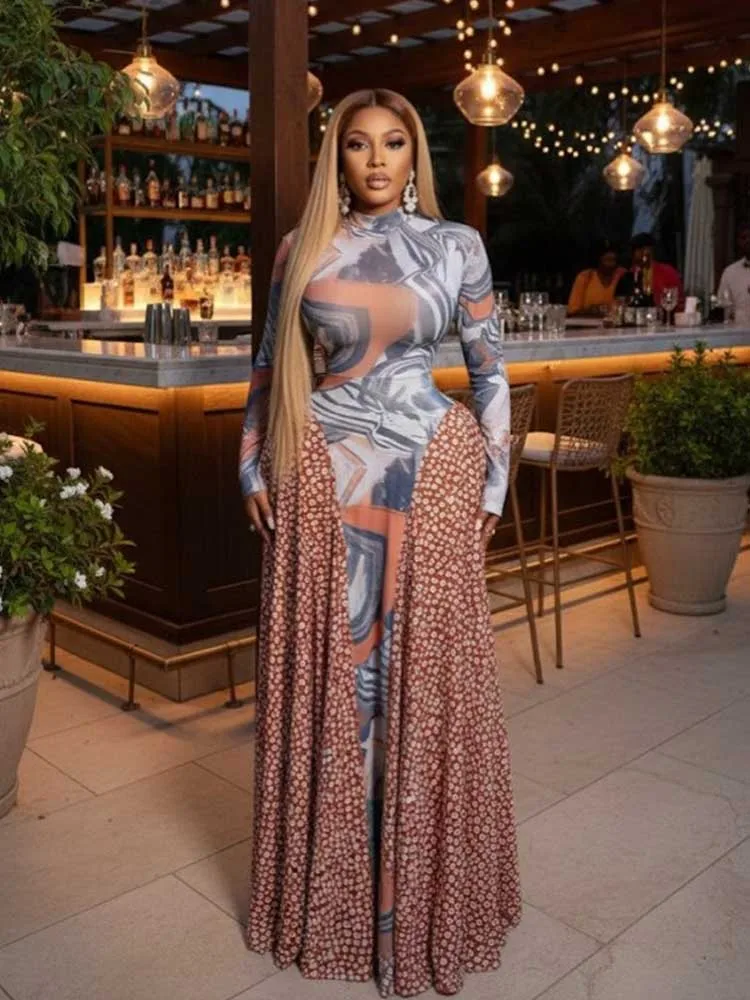 Summer Bodycon Transparent Mesh Dress Woman Outfit High Waist Long Casual Women Dresses Chic and Elegant Pleated Dress Ladies