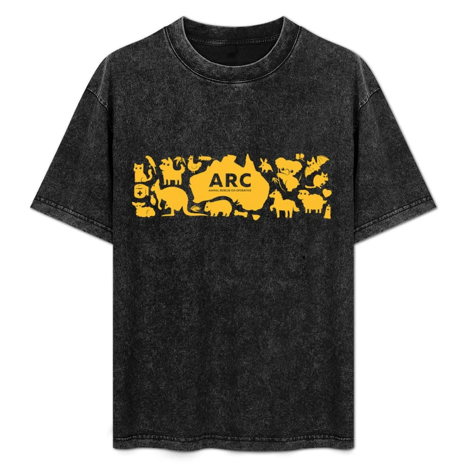 

ARC Animals across Australia - in yellow T-Shirt Plus Size Loose Short Sleeve Top